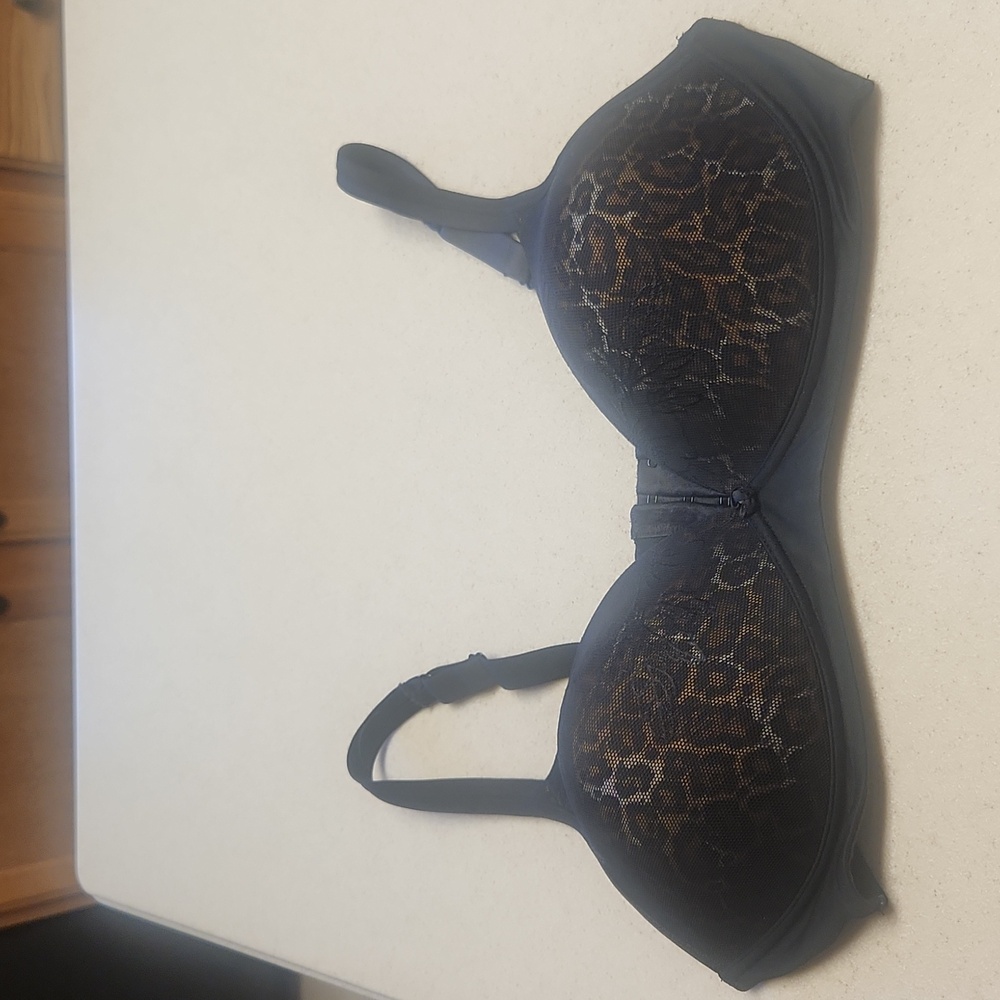 Warner's Black Leopard Print Bra, Women's Size 36C, GUC